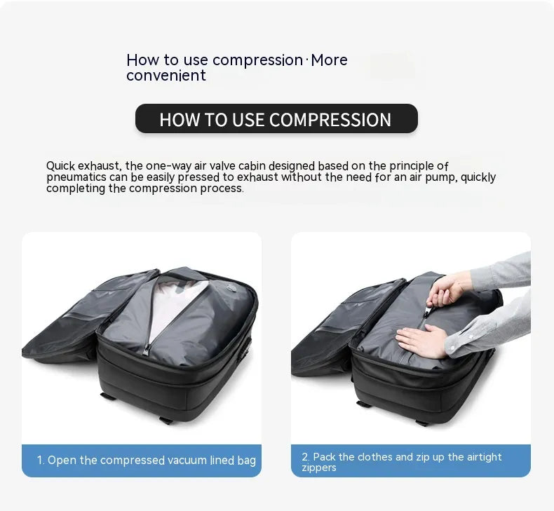 Vacuum Compression Travel Backpack